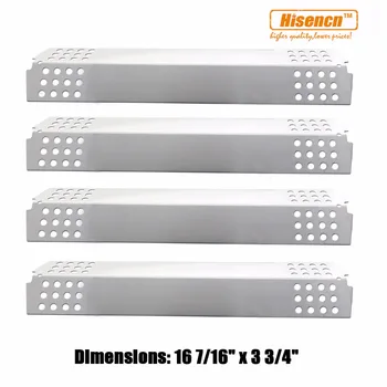 

Hisencn 16 7/16" x 3 3/4"inch Stainless Steel Heat Plate Replacement for Select Charbroil 463241013, 463241313 Grill Model 4Pack