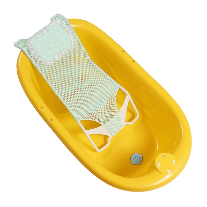 cheap Baby Bath Seat Support Net Bathtub Shower Mesh Children #039;s Bathing Net Bed Baby Shower Rack Adjustable Safety Bathing Shower Seat