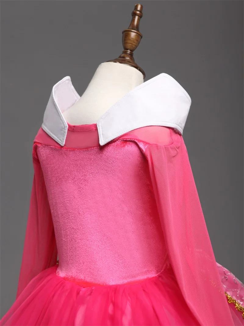 Г. платье для маленьких девочек Детские праздничные платья принцессы на Рождество розовое и синее бальное платье для девочек, карнавальный костюм для крещения