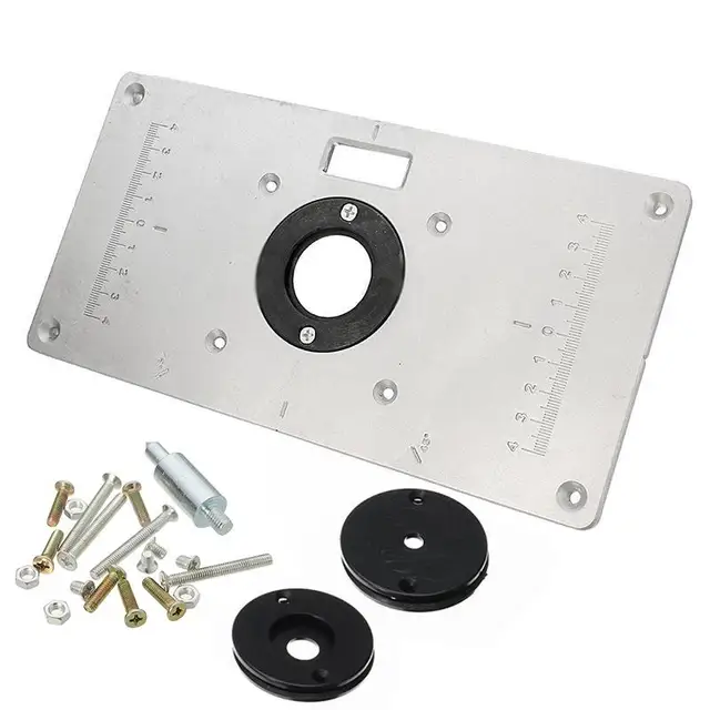 235*120*8mm Woodworking Multifunctional Aluminum Alloy Table Insert Plate Plastic Router BoardInsert Ring