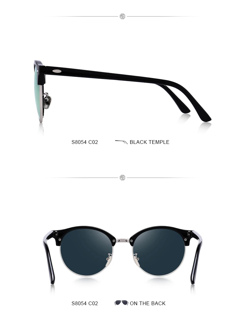 MERRYS DESIGN Men Women Classic Retro Rivet Polarized Sunglasses Unisex Glasses Fashion Male Eyewear UV400 Protection S8054N