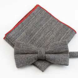 Mantieqingway Для мужчин S Bow Tie Solid полиэстер жаккардовые Bowties Gravatas брендовая хлопковая носовой платок галстук набор для Для мужчин Формальные