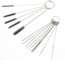 Набор кистей для чистки мотоцикла, набор кистей для чистки мотоцикла, КАРБЮРАТОР из нержавеющей стали, набор игл для чистки труб, прозрачные инструменты