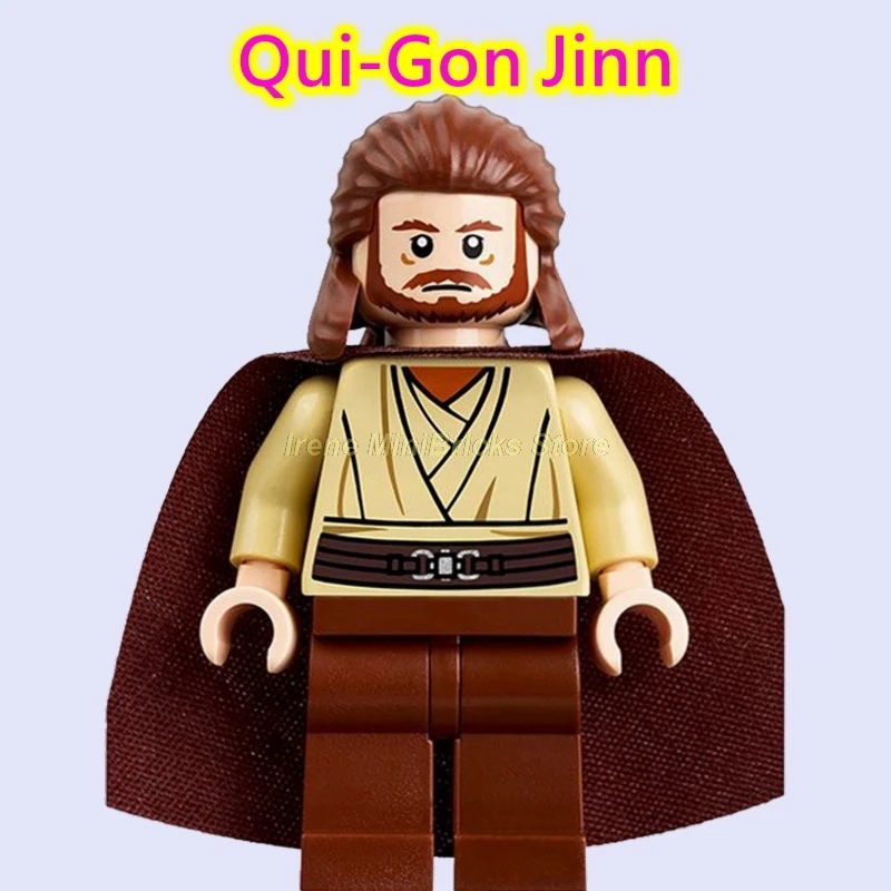 Звездные войны Дарт Вейдер Анакин Скайуокер Obi Wan Kenobi Unduli qui gon Jinn StarWars игрушки для детей строительные блоки Звездные войны - Color: Qui-Gon Jinn