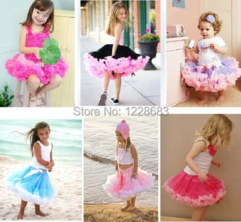 

Free Shipping New 2015 Fashion Cute Child Kids Fluffy Puff Rainbow Pettiskirt Girls Tutu Skirt Baby
