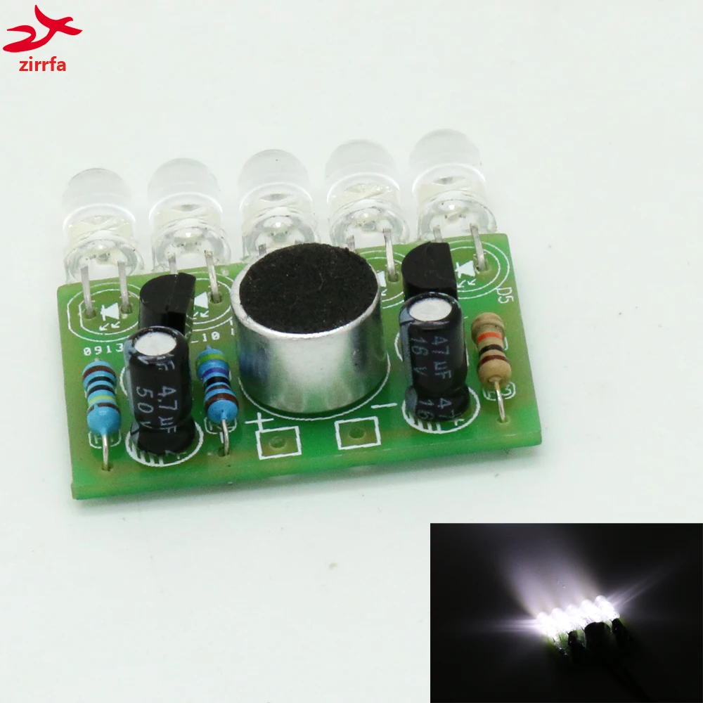 

2016 Newest Sound Control White LED display Melody Lamp/ Electronic DIY Kits/ Fun part