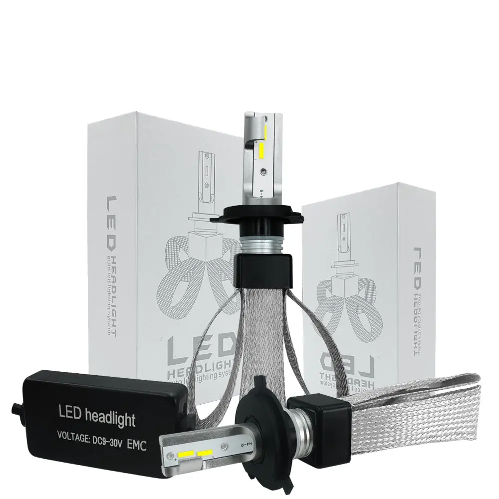 H7 LED Headlight Bulbs, 9003/HB2 LED Headlights All-in-One Auto Headlamp Conversion Kit 60W 6000K 9600 Lumens Extremely Bright H7 LED Headlight Bulbs, 9003/HB2 LED Headlights All-in-One Auto Headlamp Conversion Kit 60W 6000K 9600 Lumens Extremely Bright