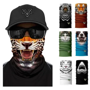 

Tiger Face Mask Cycling Motorcycle Ski Headwear Neck Gaiter Bandanas Sun Windproof Magic Scarf Seamless Balaclava