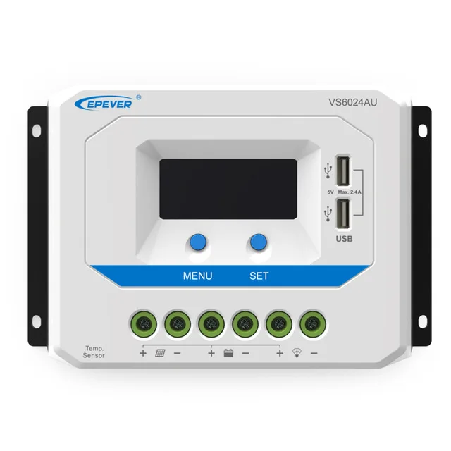 Energía Solar del cargador del panel para 12 V 24 V auto PWM tipo 60A VS6024AU con sensor de temperatura - 2