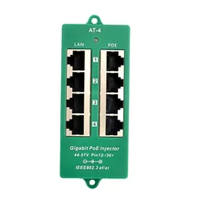 802.3at переговоров гигабитный порт PoE 4 Порты и разъёмы Мощность над инжектор Ethernet для 4 PoE IP камер, таких как Cisco, MikroTik, Аруба, убнт