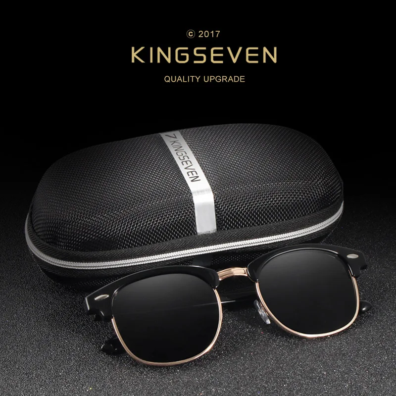 Goede KINGSEVEN Gepolariseerde Zonnebril Vrouwen Retro Metalen Frame Zonnebril Beroemde Dame Merk Designer Oculos masculino lentes de sol
