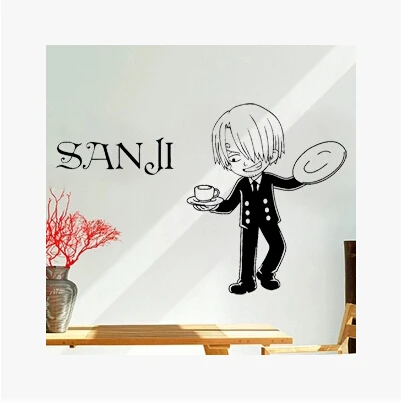 Put one piece sanchi wall Glass stickers wallpaper wallpaper paste decorative animation cartoon version sanji