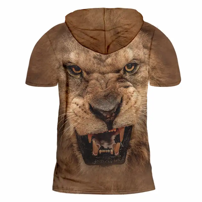 brown hooded t shirt