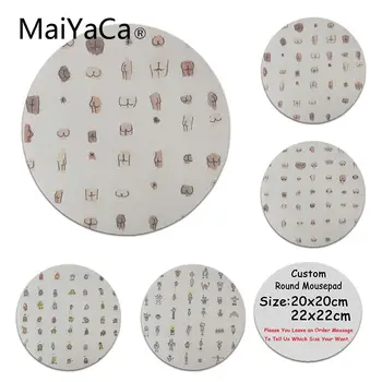 

MaiYaCa New Design Butt High Speed New Mousepad Size for 200x200x2mm and 220x220x2mm Round Mousemats