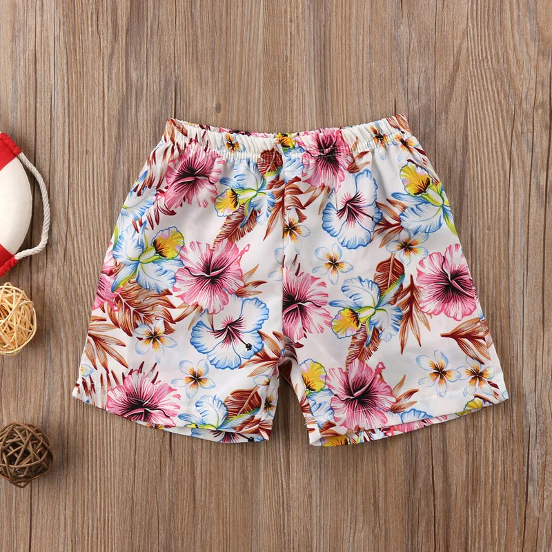 Комплект одежды из 2 предметов для маленьких детей, комплект одежды в гавайском стиле, футболка для маленьких мальчиков Топы+ штаны, летняя одежда, комплект одежды, новинка года