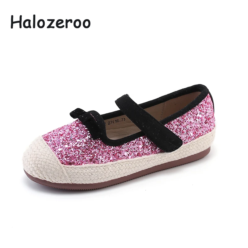 

Spring New 2019 Baby Girls Bow Shoes Children Glitter Espadrilles Kids Sequin Fashion Shoes Princess Shoes Brand Flats Mary Jane