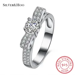 SILVERHOO Настоящее серебро 925 пробы ювелирные изделия счастливое кольцо ювелирные изделия для женщин стерлингового серебра 925 счастливое