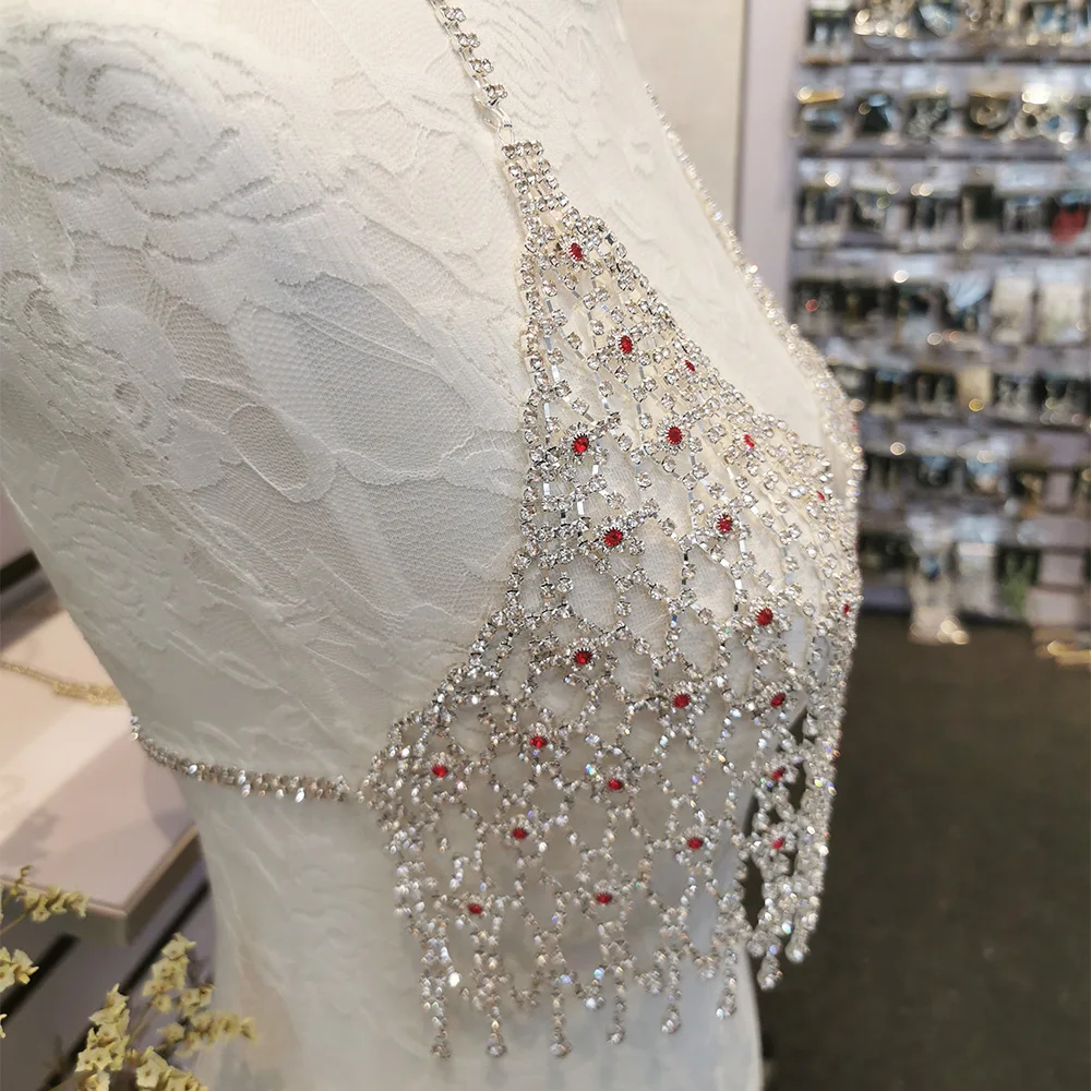 Изысканные стразы женские бикини Appliques Кристалл страз цепь тела подвеска на