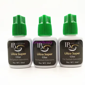 

Free Shipping i-beauty 4 bottles/lot IB Ultra super Glue Individual fast drying eyelash extensions glue green cap 10ml/bottle