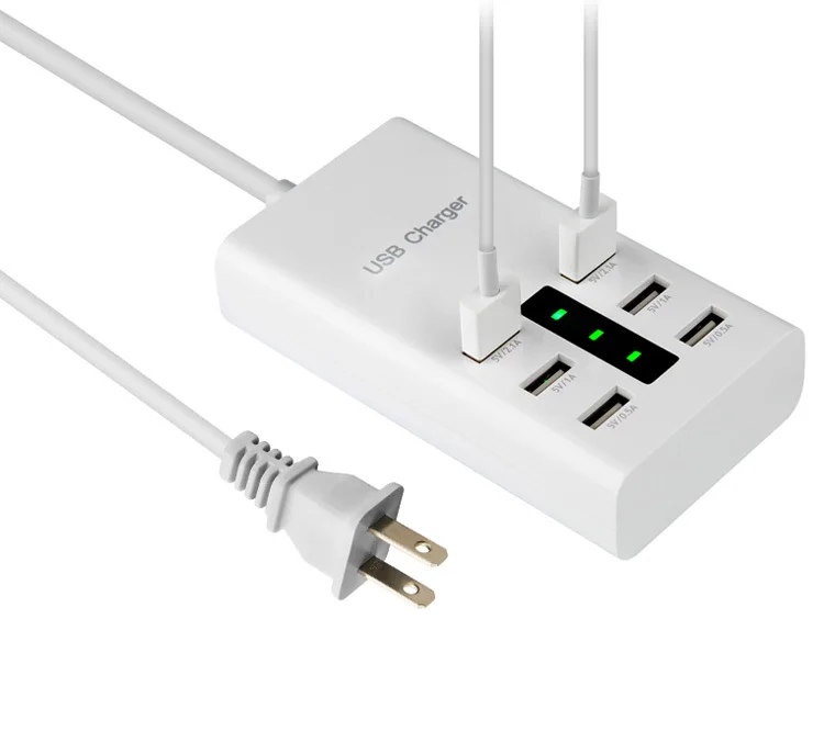 Multi function 6 USB Port Wall Charger Power Adapter Travel Plug Smart Charger for Phone Tab