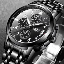 LIGE Top Luxury Brand Mens Sport Quartz Watch Full Steel Men Watches Dress Business Fashion Waterproof Black Luminous Male Clock LIGE Top Luxury Brand Mens Sport Quartz Watch Full Steel Men Watches Dress Business Fashion Waterproof Black Luminous Male Clock
