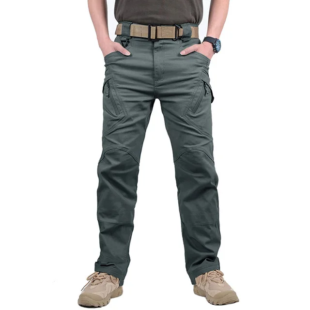 WOLFONROAD IX9 мужские брюки для улицы армейские брюки для кемпинга походные охотничьи брюки военные тактические брюки с несколькими карманами - Цвет: Army green