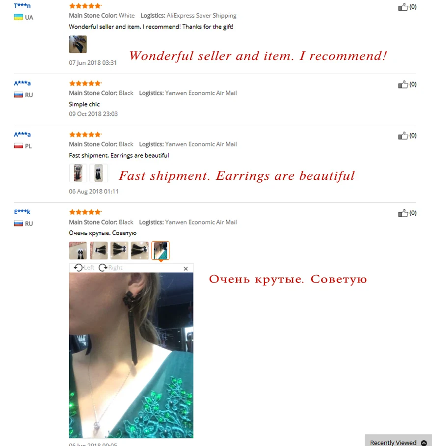 Горячая Распродажа черные/белые серьги подвески с кристаллами AAA Ajojewel черные