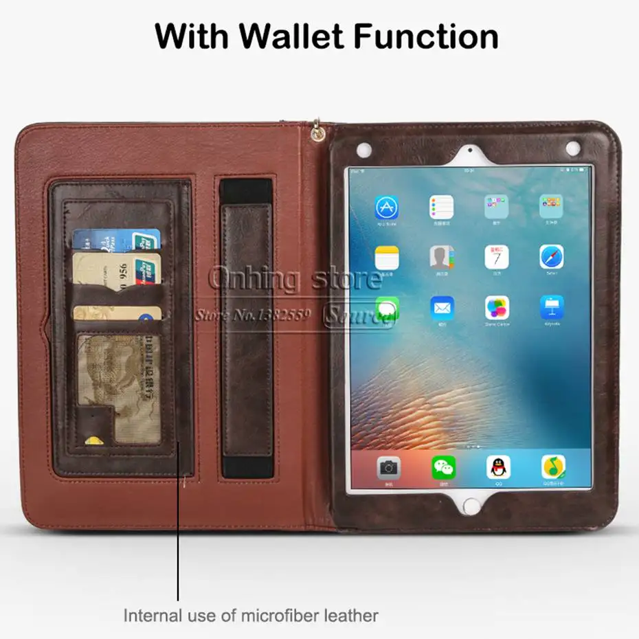 Чехол для ipad air 1 / pro 9 7/ipad 2017 2018 умный кожаный чехол с функцией кошелька 2