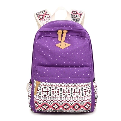 ZENBEFE 3 шт./компл. Для женщин рюкзаки Лидер продаж печати рюкзаки, школьные сумки для девочек подростков школьная сумка книга - Цвет: singe Purple
