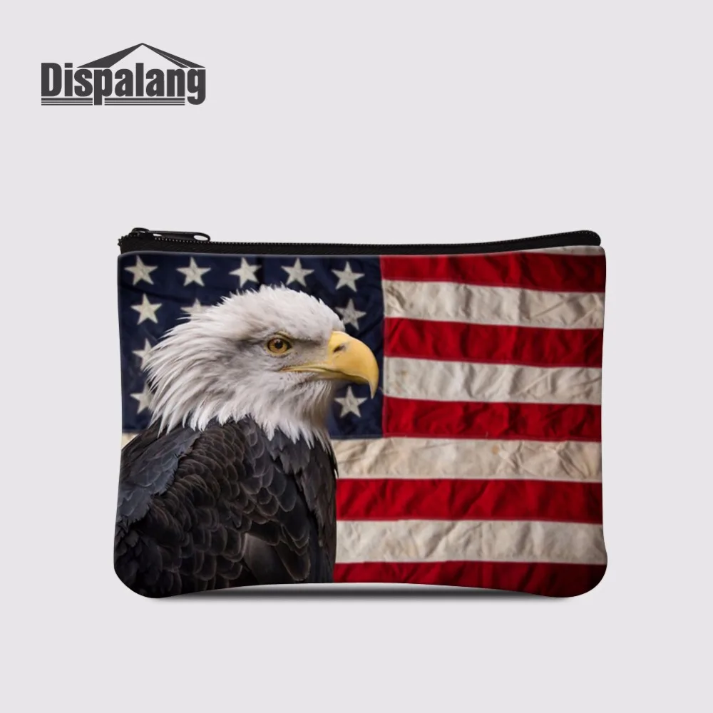 

Dispalang American Bald Eagle Vulture Pattern Small Women Coin Purse Mini Change Purse Card Bags Money Bag Wallet Children Purse