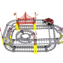 Magical Railway Road Track Toys DIY Variety Electric Speed Car Train Model Assembly Racing Rail Tracks Car Toy For Children