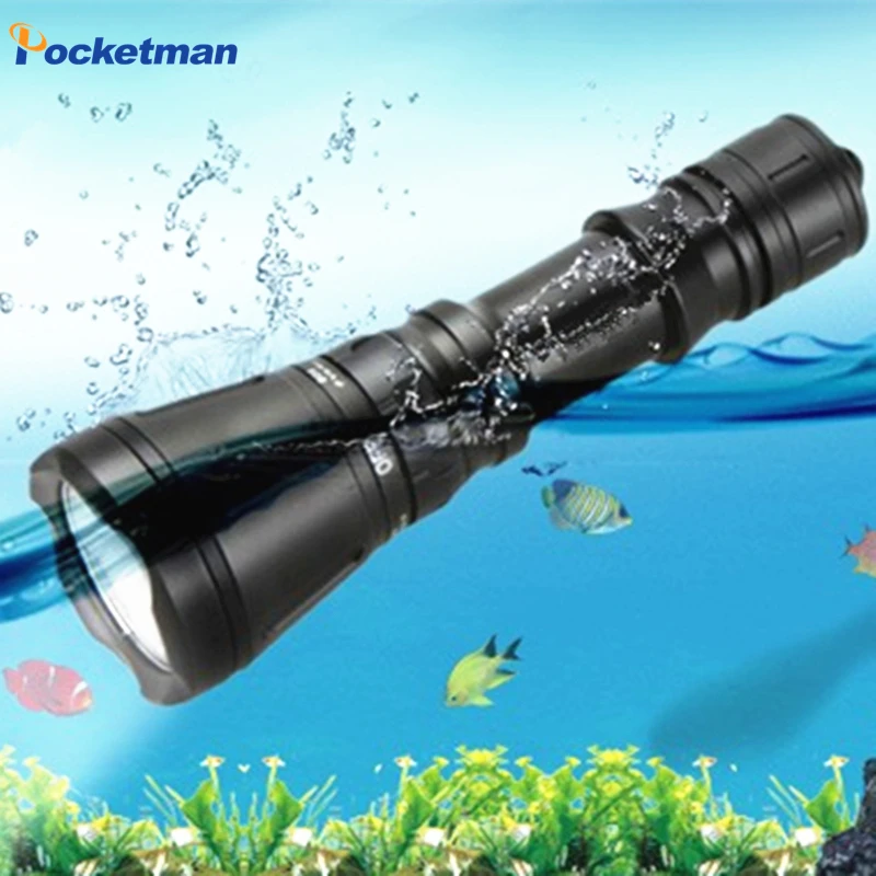 

LED Dive Lamp Scuba Diving Flashlight XML T6 Underwater 60M led Flash Light Lanterna Torche Lampe zk50