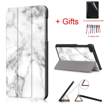 

PU Leather Case Cover for Lenovo Tab 7 Essential Tab4 7 Essential TB-7304F TB-7304I TB-7304X 7" Smart Magnet Cover +Film+Pen