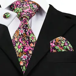 Новинка; Лидер продаж галстук, носовой платок, Запонки Набор Мода 100% шелковый галстук ручной работы для Для мужчин; Свадебная вечеринка SN-1206
