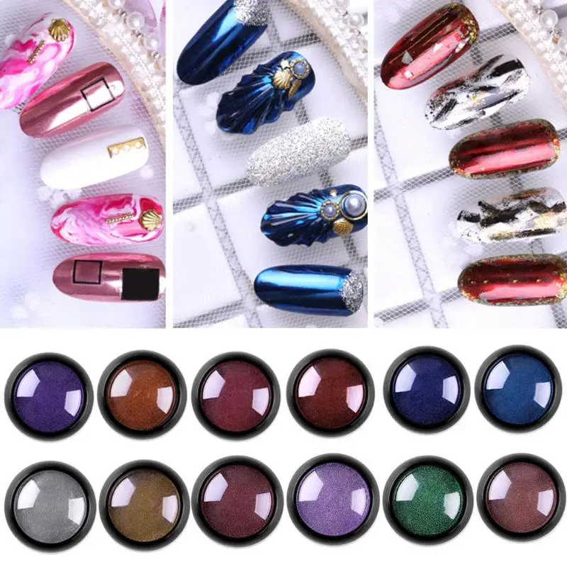 

1 Box Nail Mirror Glitter Powder Metallic Color Nail Art UV Gel Polishing DIY Salon Manicure Nails Art Decoration Accessories