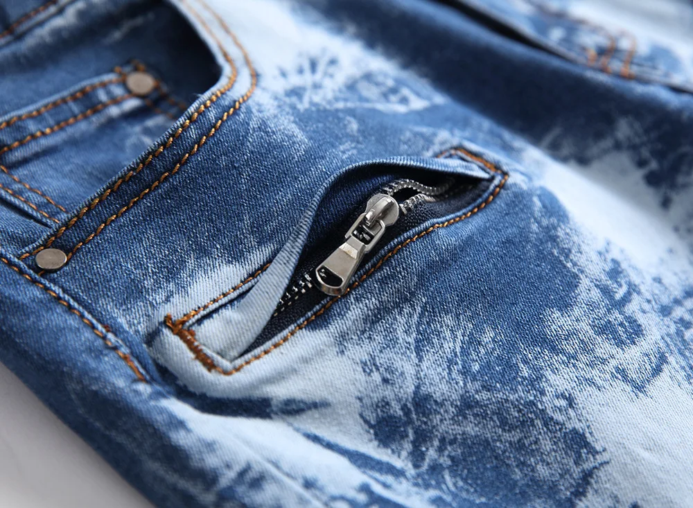 HMILY летние мужские джоггеры рваные джинсовые шорты отверстие поп уличная мужские джинсы тонкие модные брендовые мужские джинсы Большие размеры