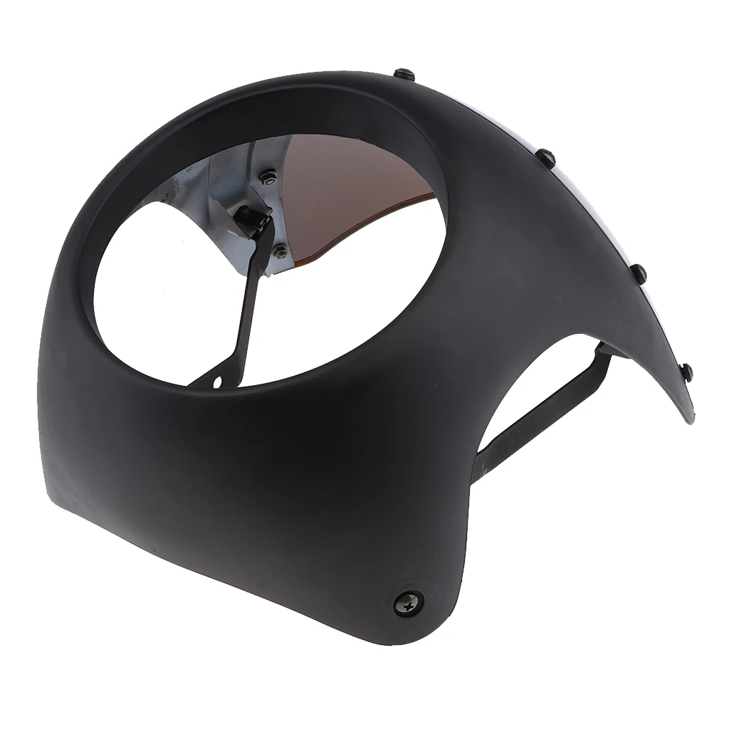 7 Inch Retro Headlight Fairing Screen Cover for Motorcycle Retro Cafer with 16.5cm-18cm Round Headlamp