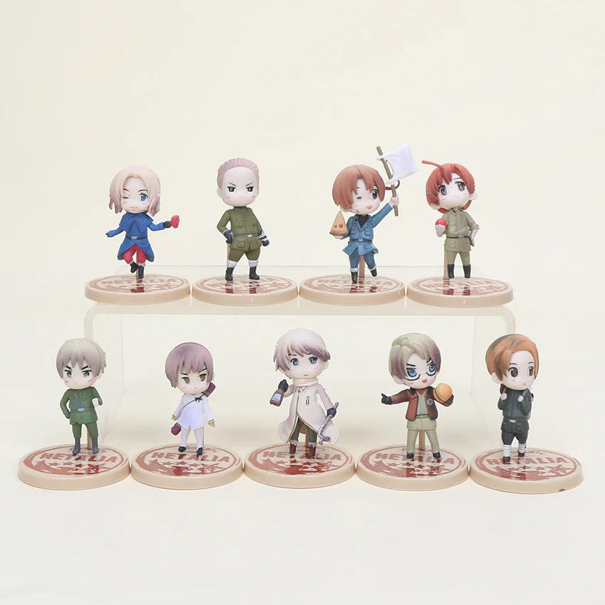 9 pz/комплект cifre Аниме Хеталия оси силы Косплей Россия Италия Stati Uniti Regno Unito ПВХ