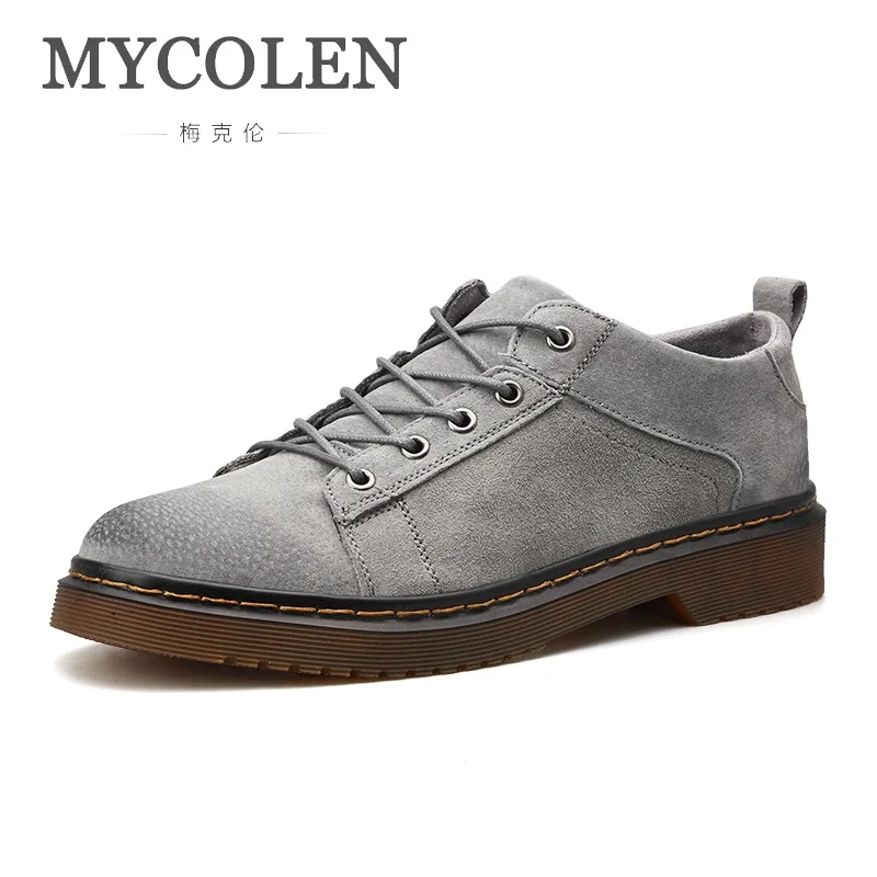 

MYCOLEN Men Casual Shoes Flat Male Walking Shoes Leather Fashion Sneakers Spring Autumn Mens Rubber Shoes Schuhe Herren
