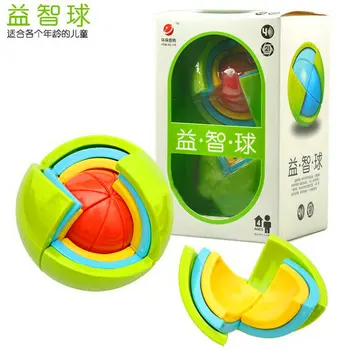

New DIY 3D Magic Intellect Puzzle Maze Ball toys Brain Teaser Game Educations for Kids IQ Training Logical Puzzle Children Toy