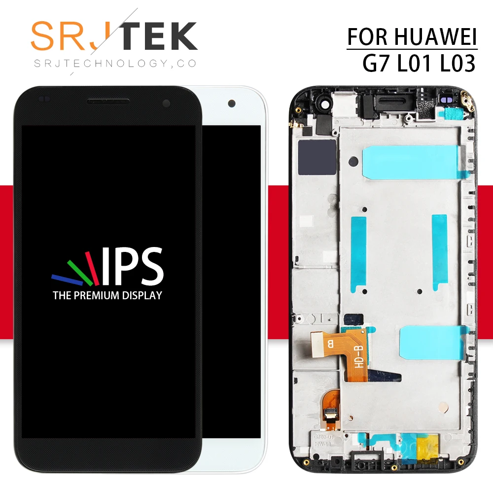 

Srjtek lcd For Huawei Ascend G7 LCD Display Panel with Touch Screen Digitizer Full Assembly / Frame 5.5"inch 1280*720