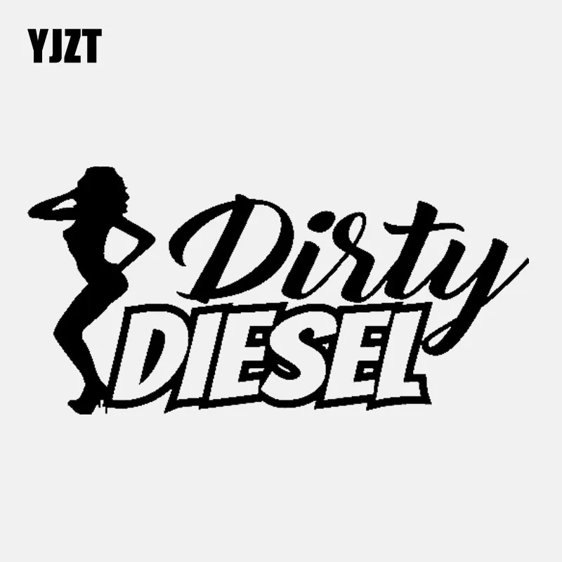 

YJZT 15.5CM*7.6CM Dirty DIESEL Sexy Girl Car Sticker Vinyl Decal Black/Silver C3-1007