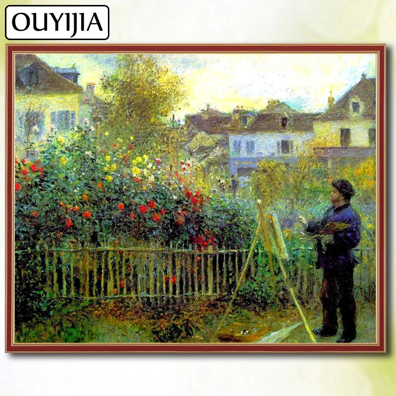 Алмазная живопись для творчества 5D знаменитая картина OUYIJIA Monet impression