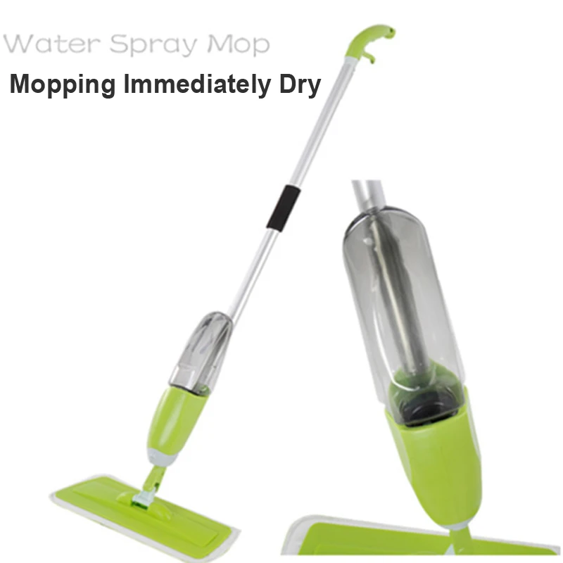 

JZ40 Multifunction Spray Water Spray Mop ABS+Aluminum Hand Wash Plate Mop Green Home Wood Floor Tile Kitchen Cleaning Tool