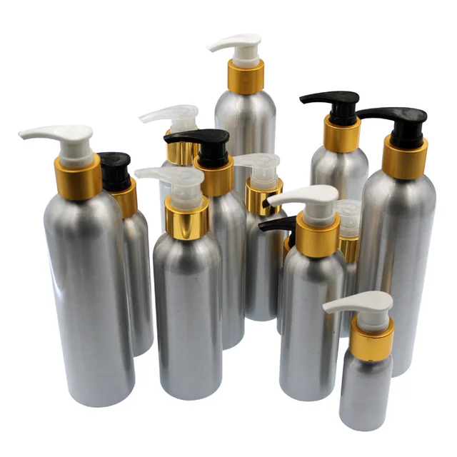 10pcs 50/100ml Aluminum metal spray bottle pump with mist Spray