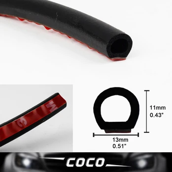 

78" 200cm Big D Shape Pillar Strip Trim Rubber weatherstrip car Door Window EPDM Tape Edge Seal Strip Details about 13mm