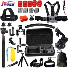 Husiway for Gopro Accessories set for go pro hero 5 4 3 kit mount for Gopro / xiaomi yi camera / eken h9 tripod 12M