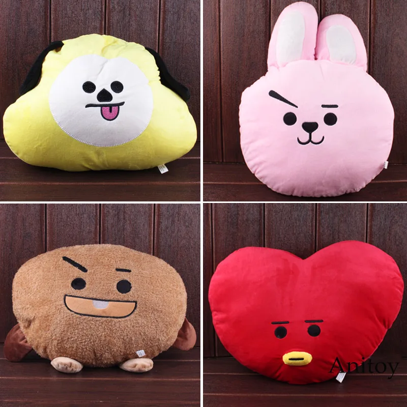 Bangtan Boys Kpop BTS BT21 Pillow Plush Cushion TATA CHIMMY COOKY