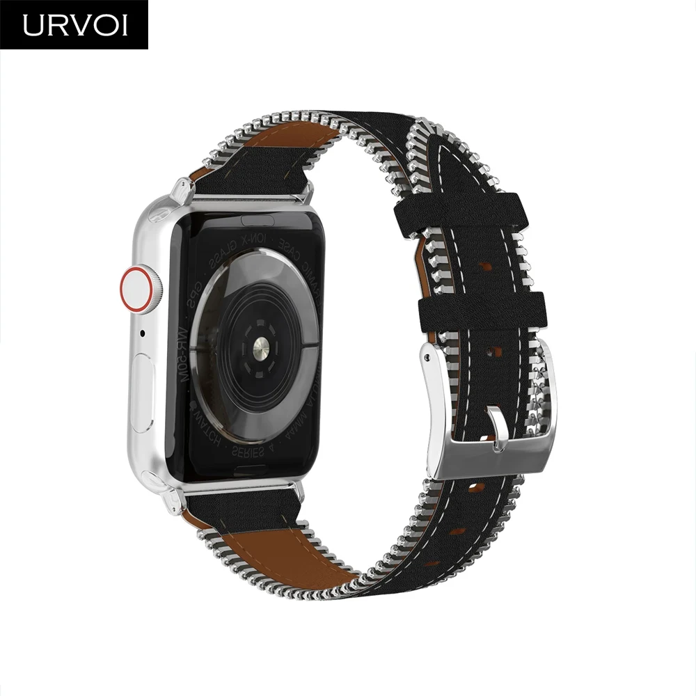 Ремешок URVOI для Apple Watch ремешок из натуральной кожи iwatch 54 3 2 1 с молнией на боку