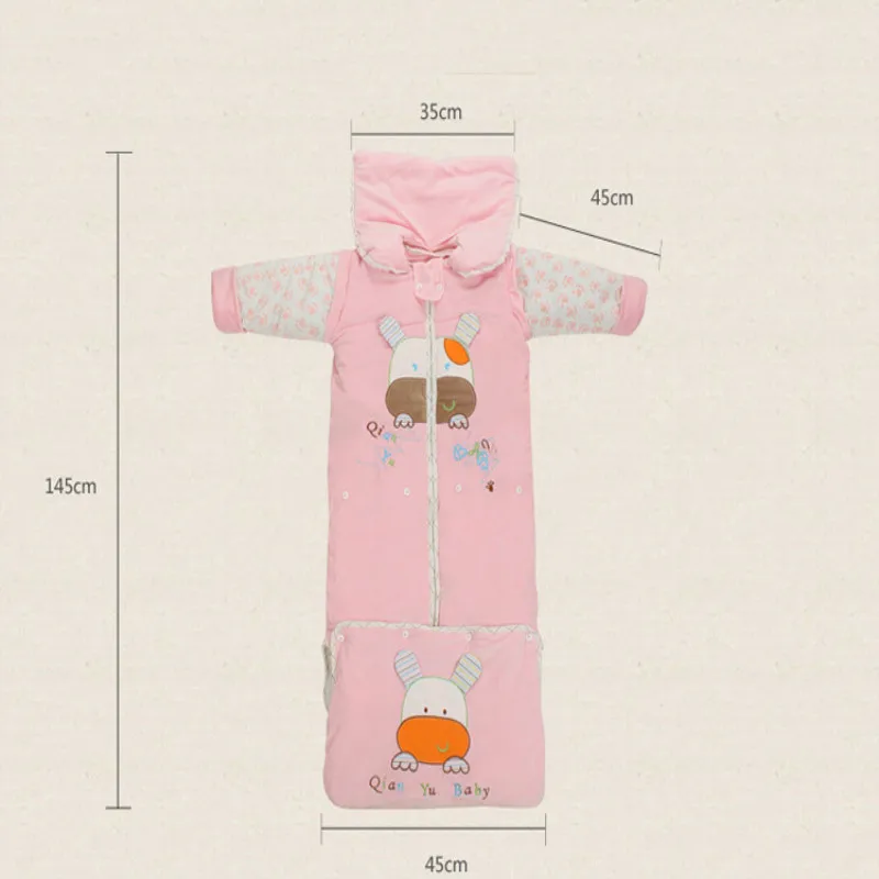 Bolsa de Dormir Primavera e Outono Anos de Idade Fewiyoni Bebê Inverno Kick-proof Colcha Crianças Grosso Mangas Removíveis 0-5 3 Cheap Sacos de dormir